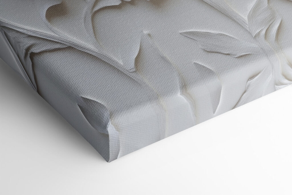 White wall with flowers White wall with flowers