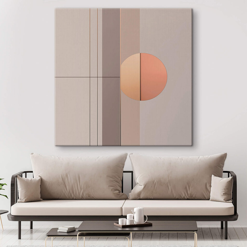 Wall with a circle and a line