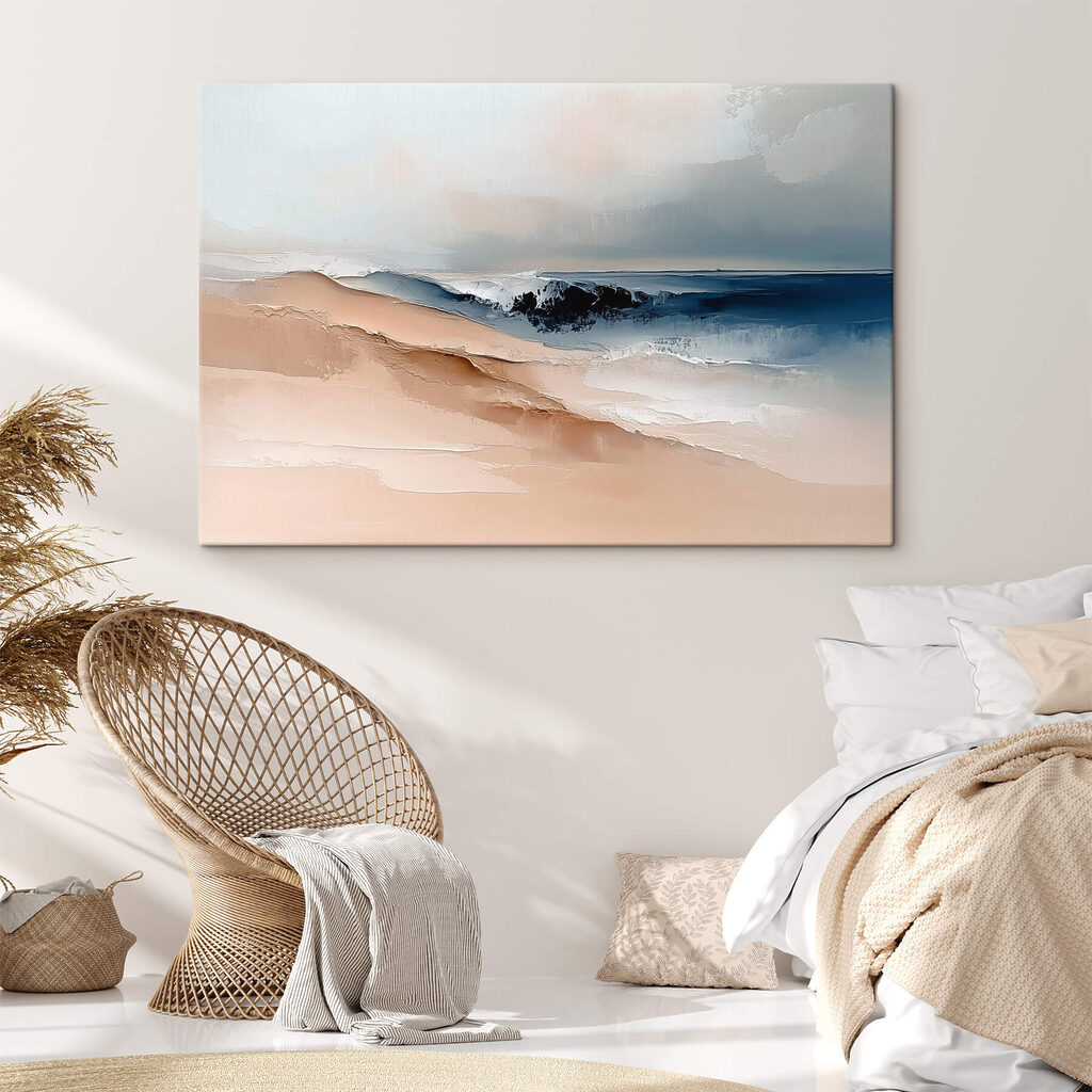 Sand dune with waves in the background Sand dune with waves in the background