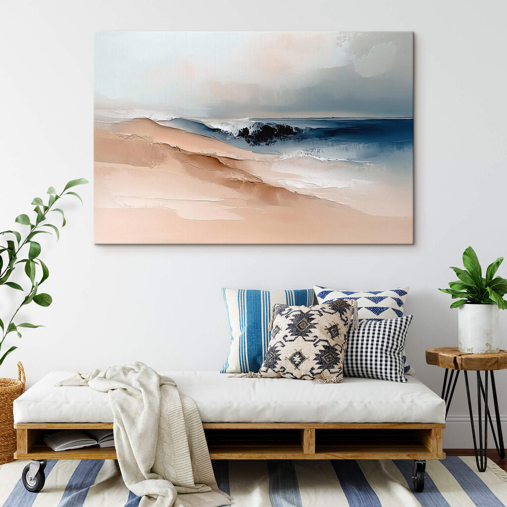 Sand dune with waves in the background Sand dune with waves in the background