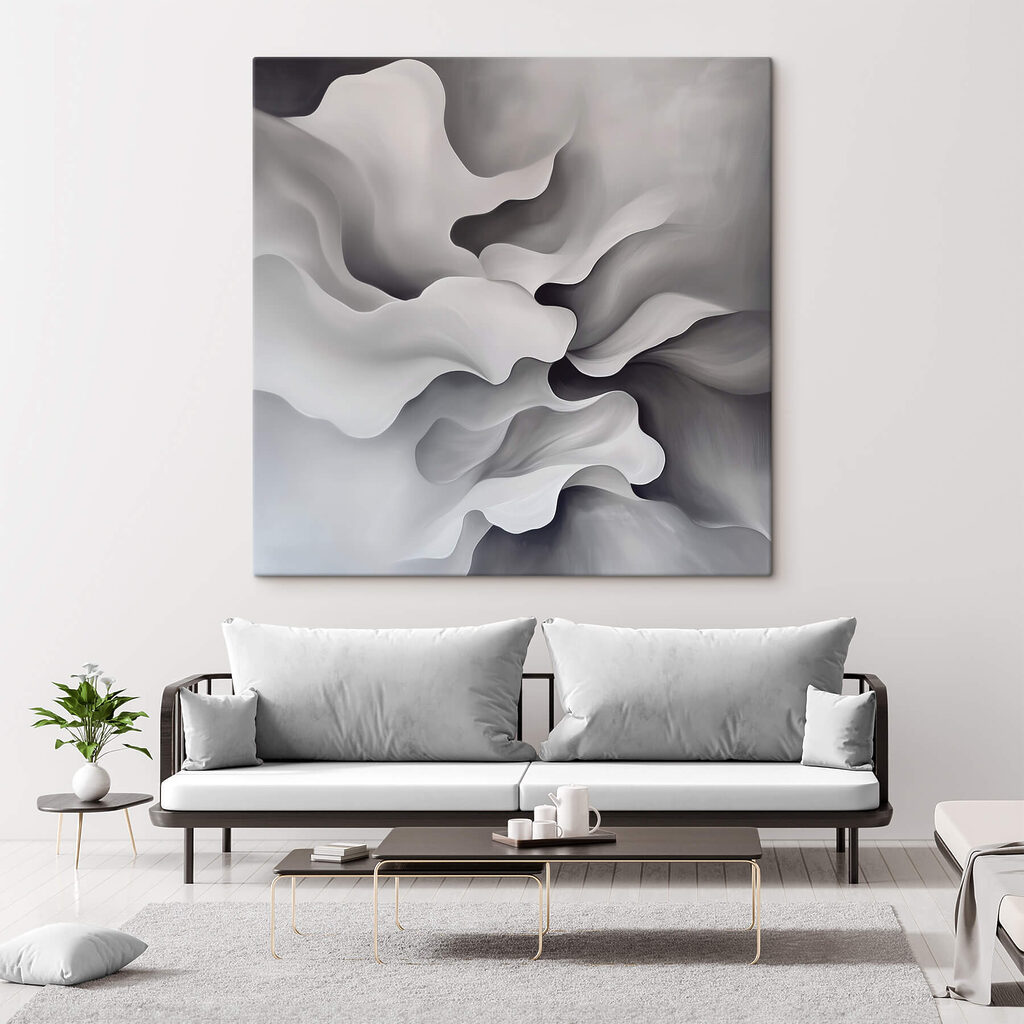 White and grey abstract art White and grey abstract art