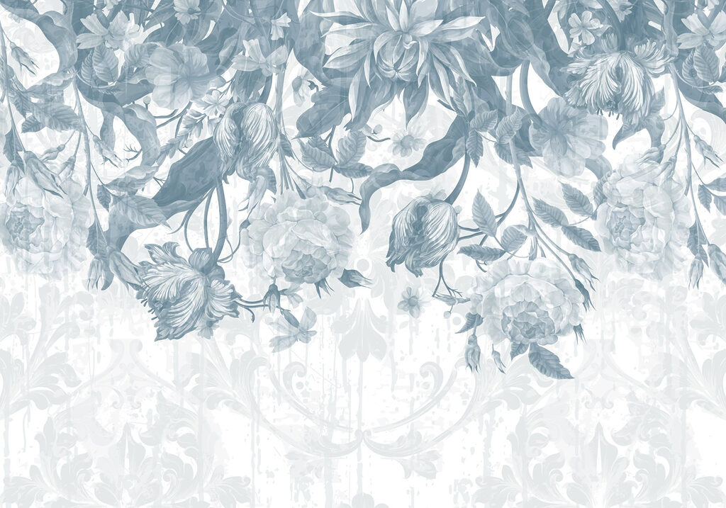 Delicate floral pattern in cool tones Delicate floral pattern in cool tones