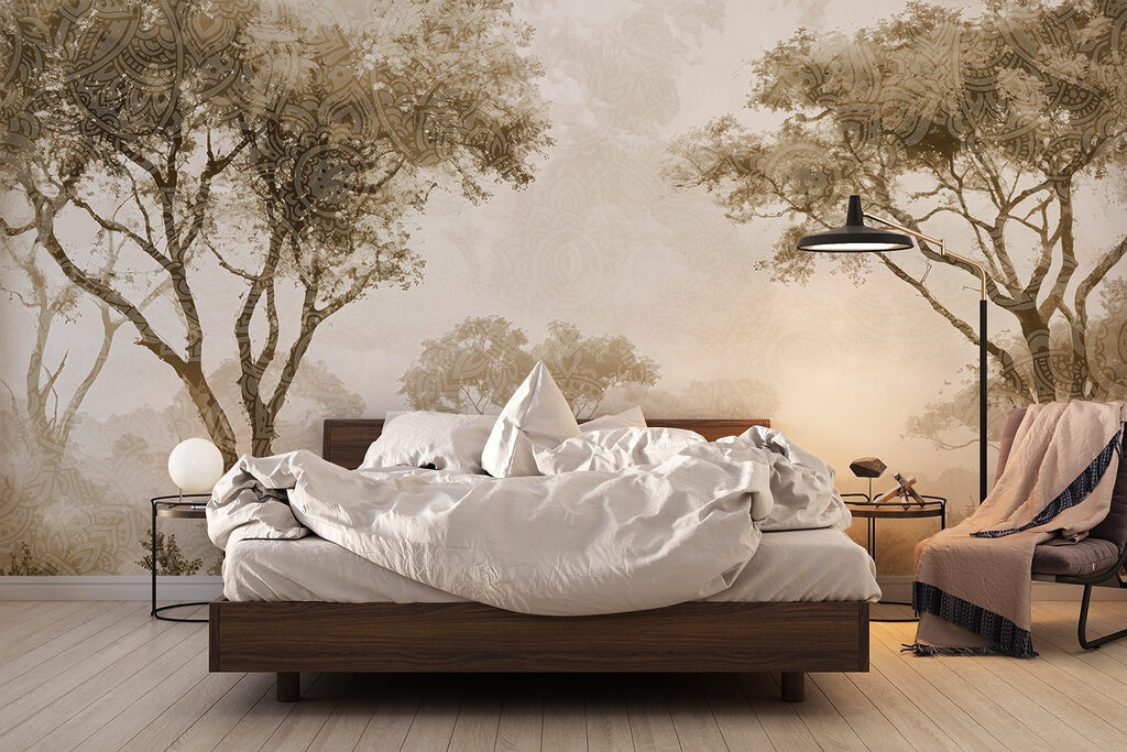 Group of trees in a field