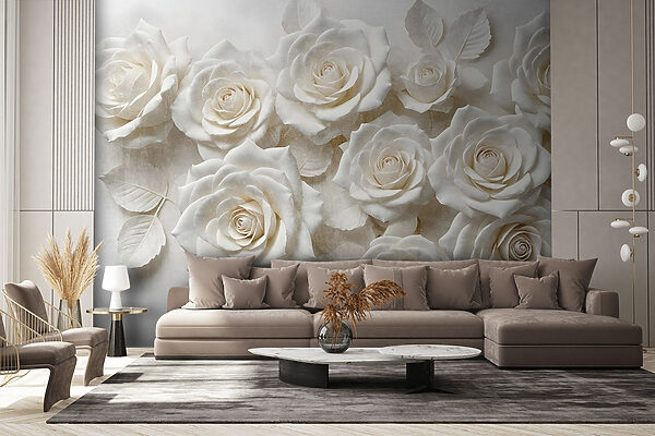 Group of white roses