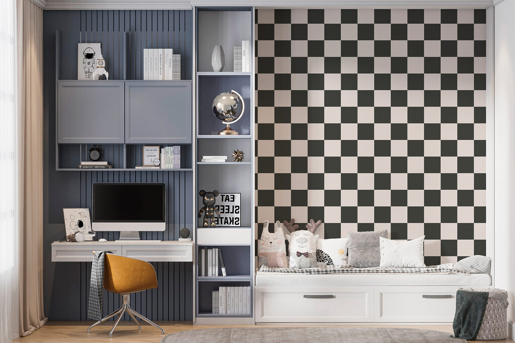 Black and white checkered pattern Black and white checkered pattern