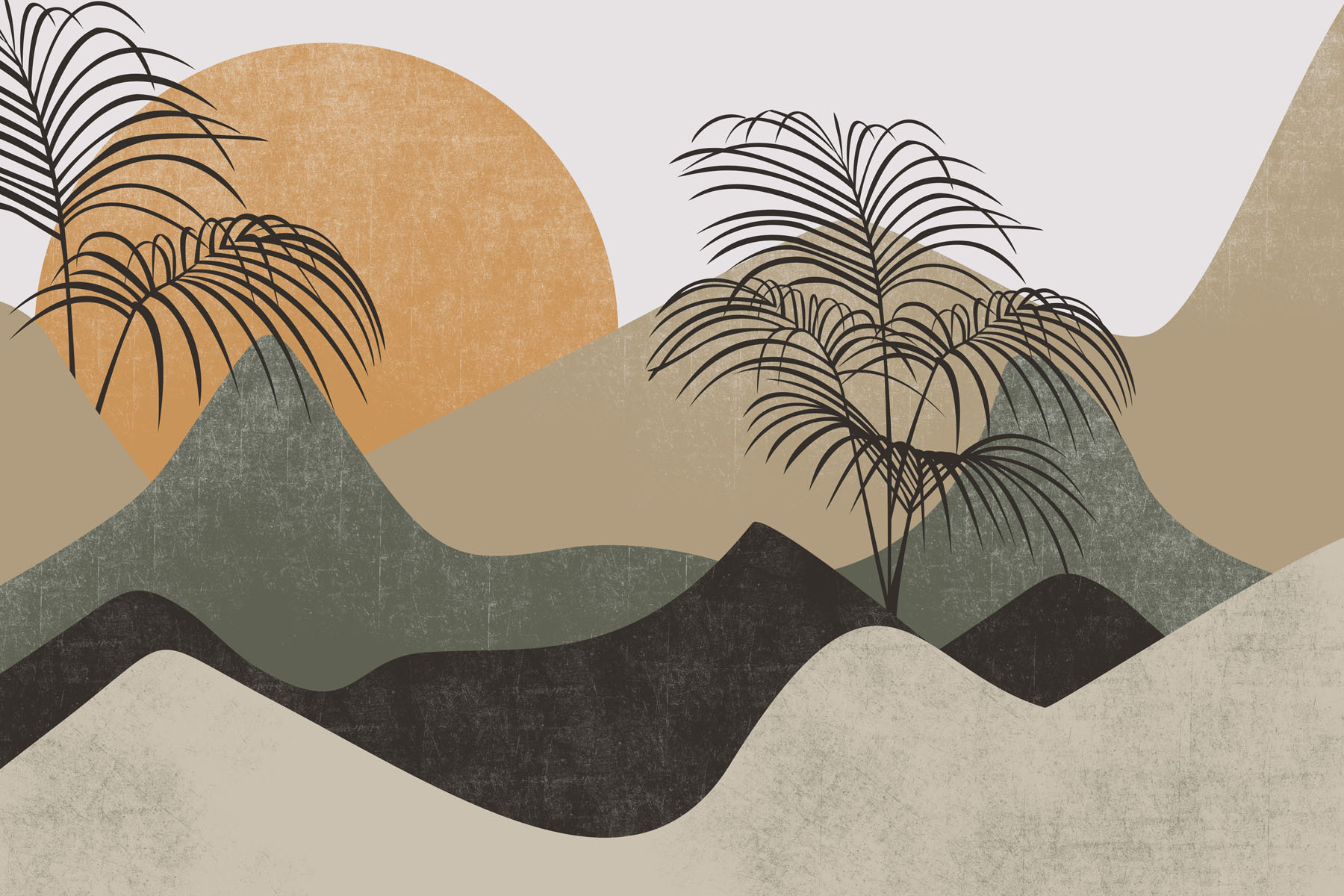 Palm trees and mountains Palm trees and mountains