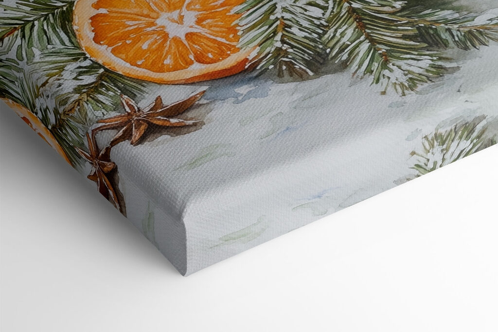 Painting of oranges and candles