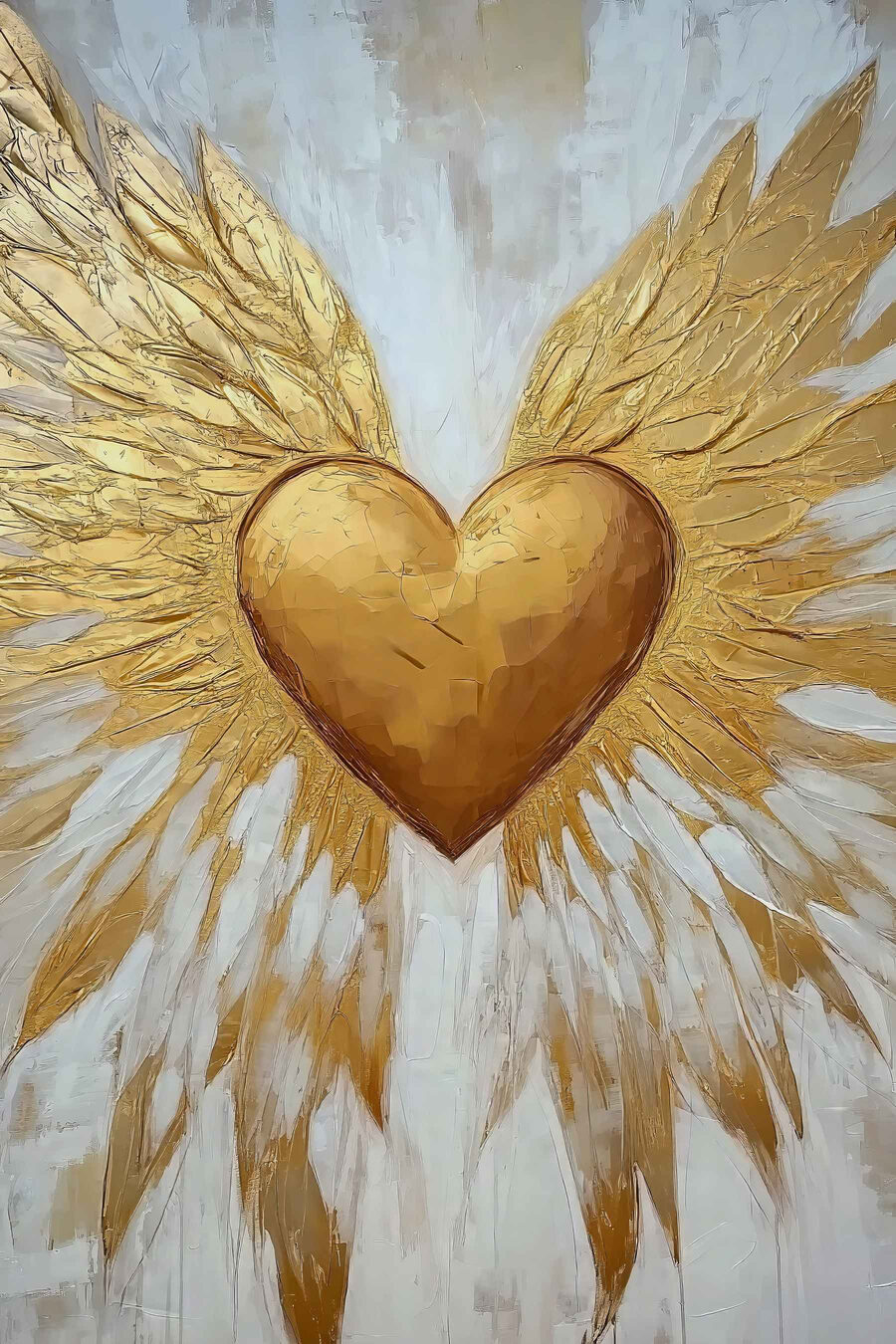 Heart with wings painted on it Heart with wings painted on it