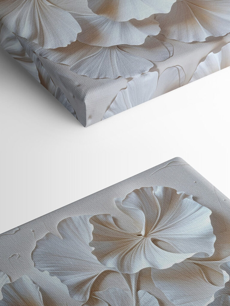 Group of white leaves