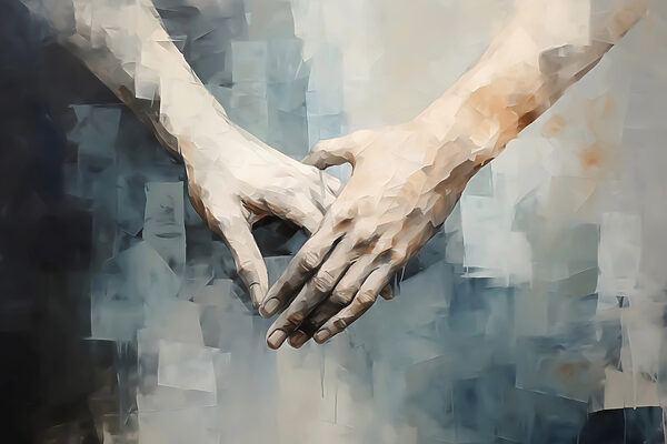 Touching hands connect in unity Touching hands connect in unity