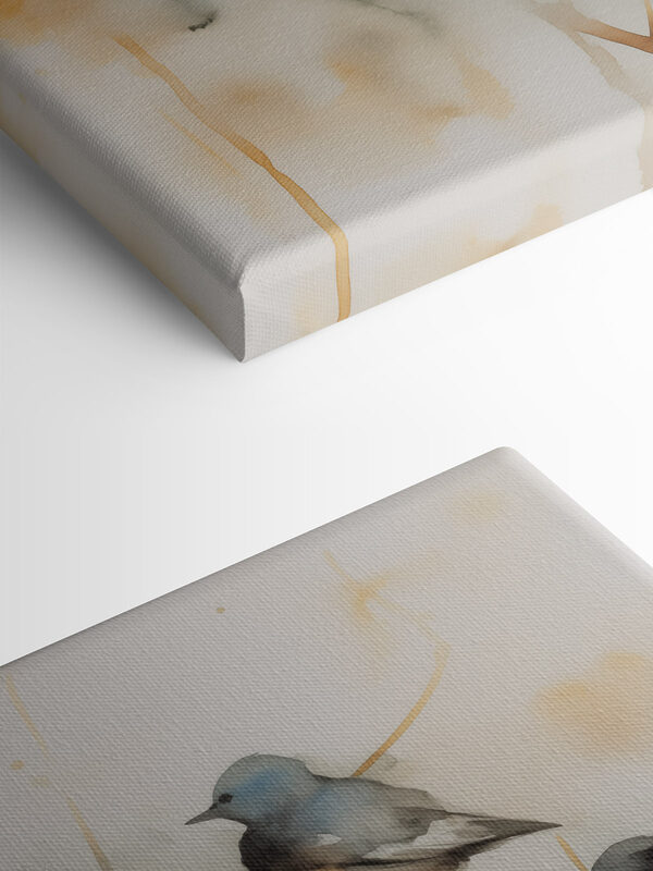 Group of birds on a branch