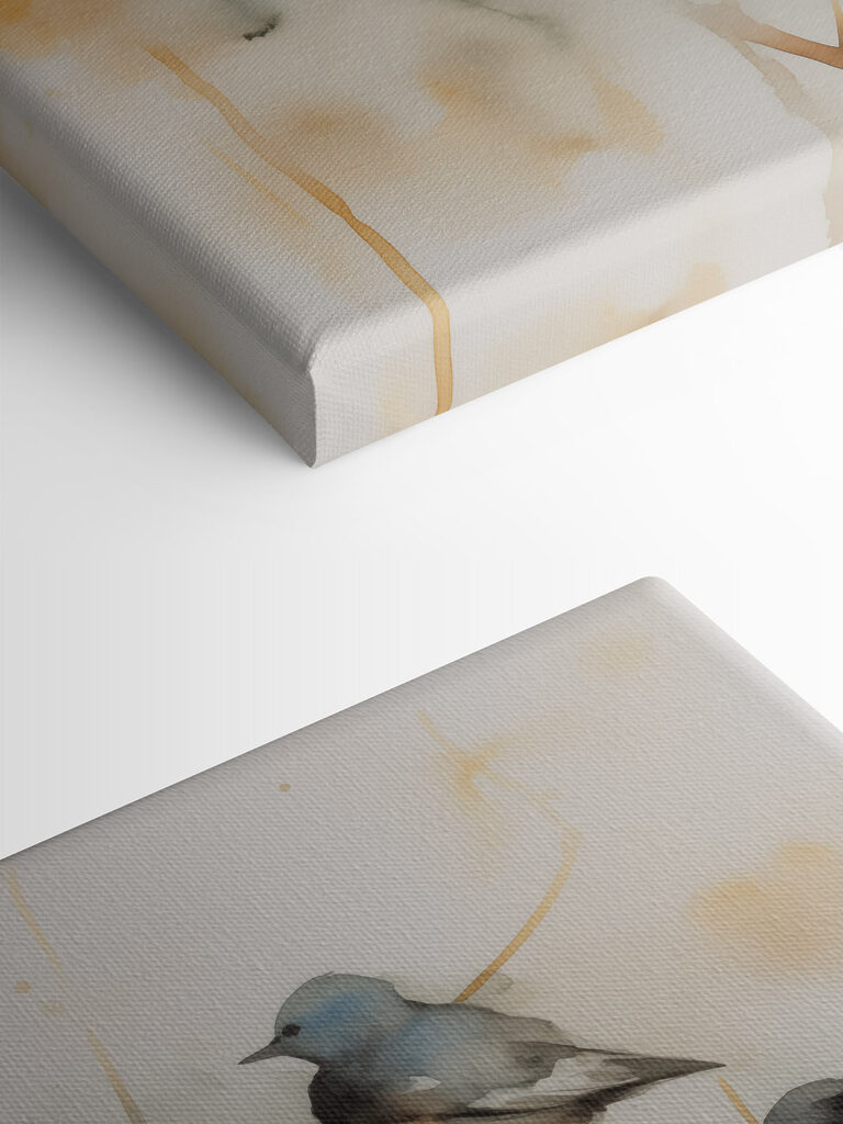 Group of birds on a branch