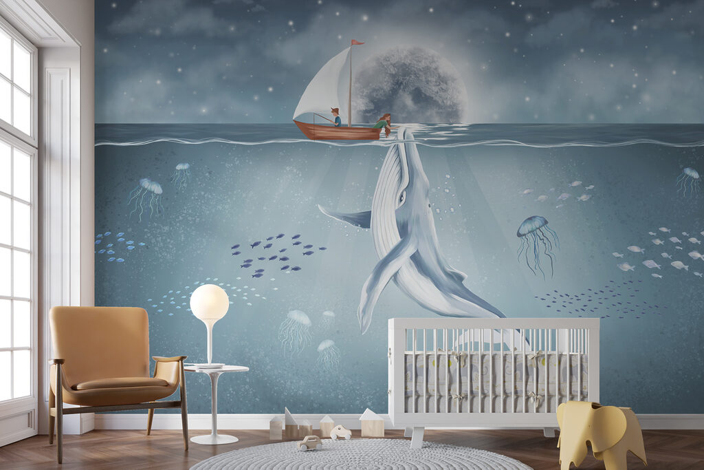 Whale swimming in the water