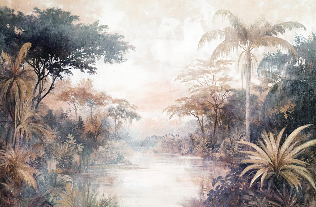 River with trees and plants