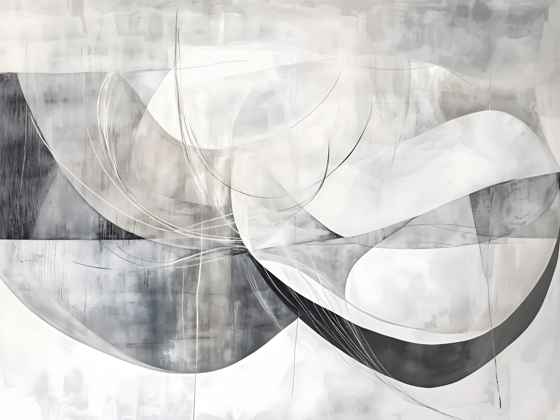 Grey and white art Grey and white art