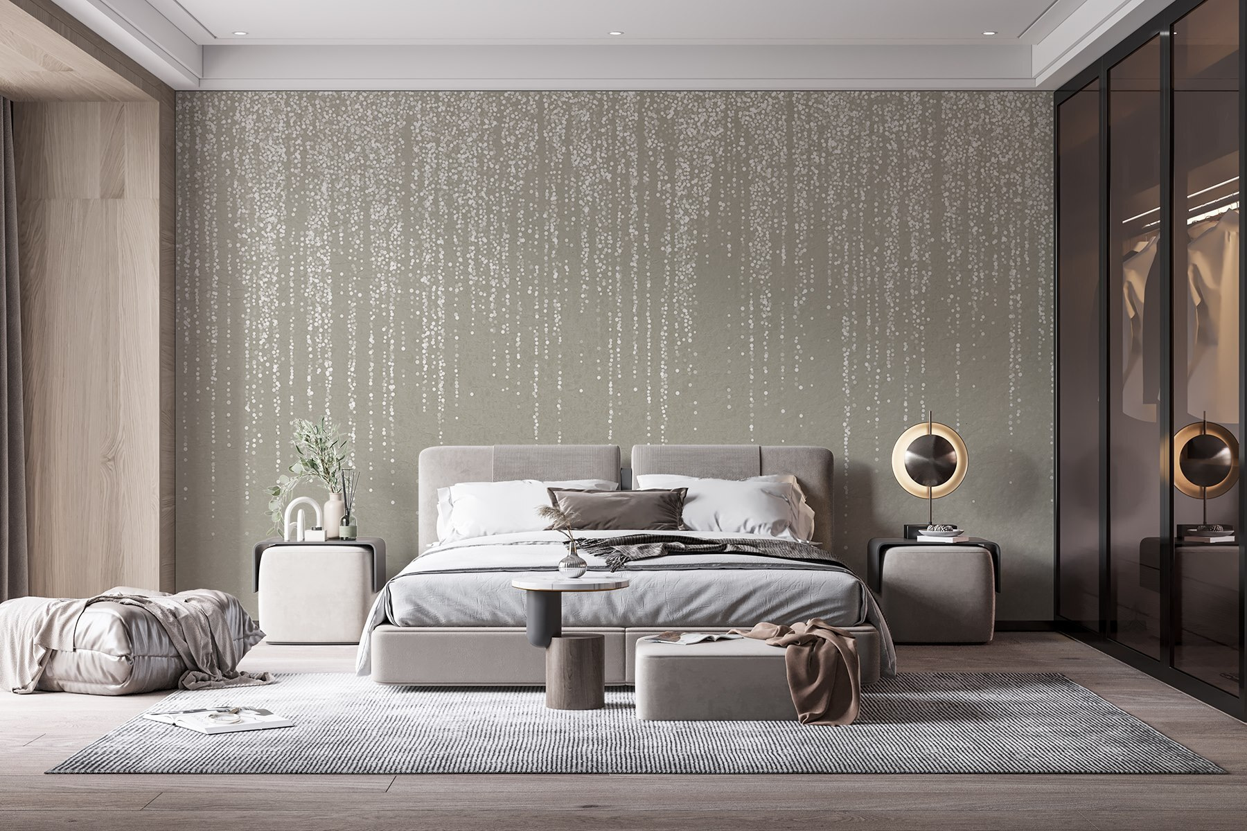 White specks on a grey surface White specks on a grey surface