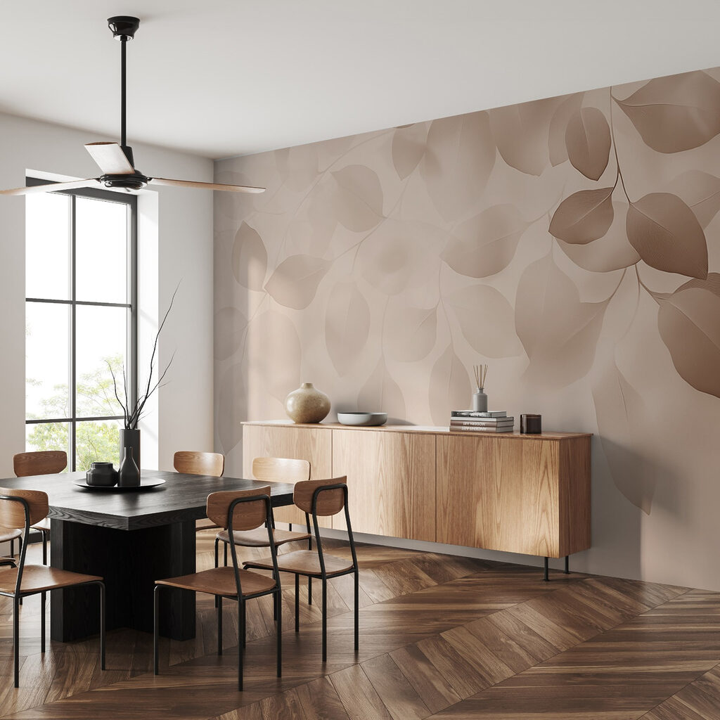 Gentle leaves in soft hues