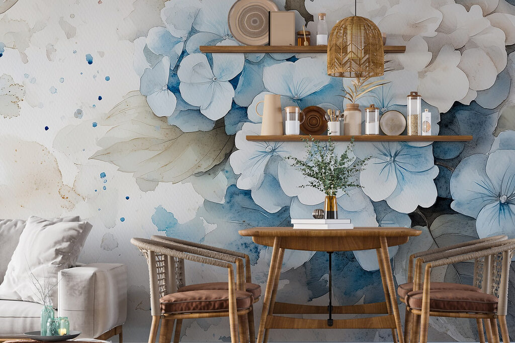 Watercolor of a bunch of flowers