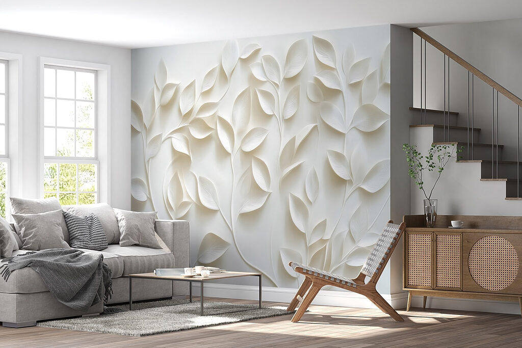Bílý papírový výřez listů w02504pig7mr 1024x683 - Bílý papírový výřez listů