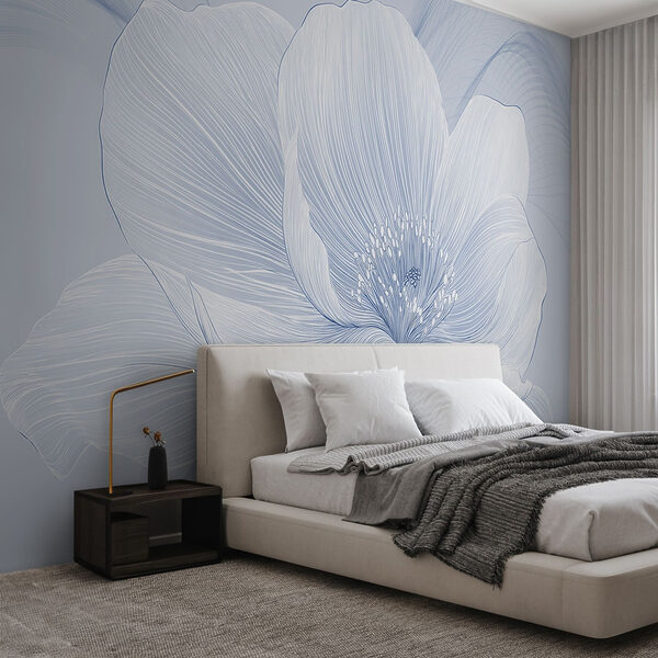 Jemný design květinových linií Jemný design květinových linií