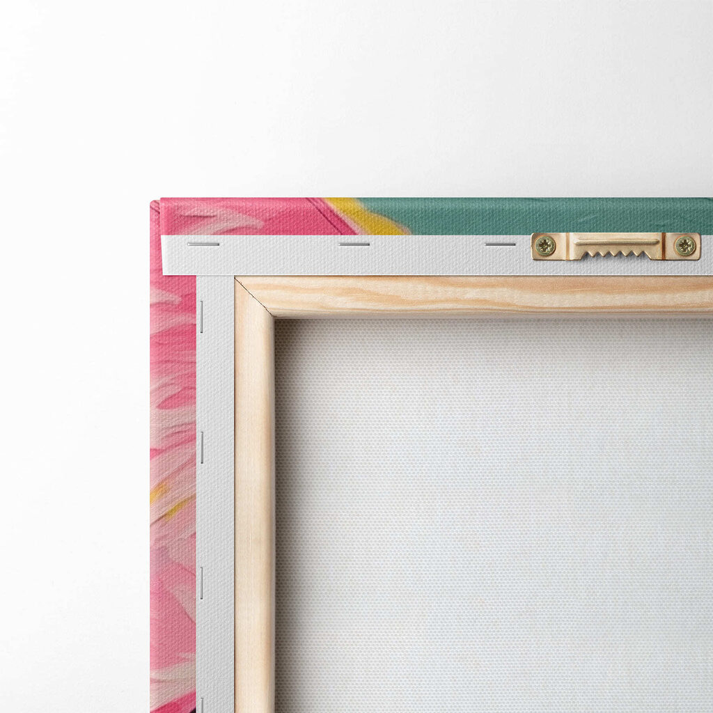 Painting of a cat with flowers on it