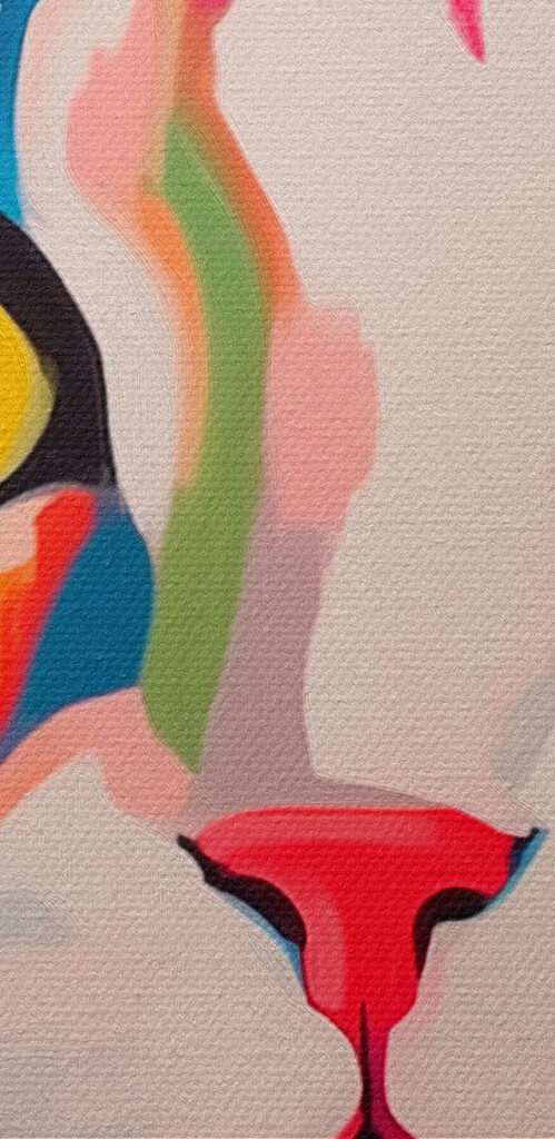 Colorful cat painting