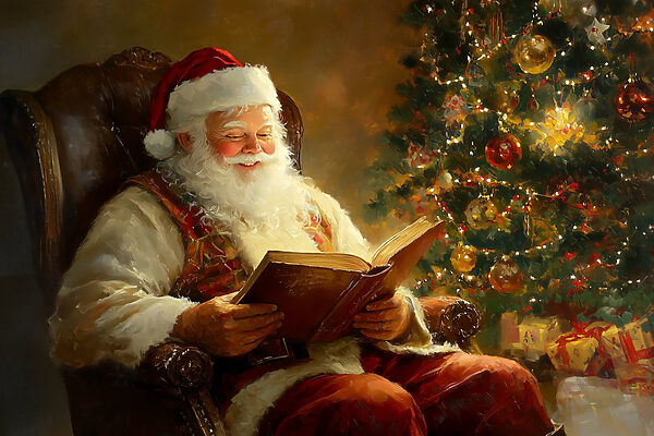 Obraz Santy čtoucího knihu Obraz Santy čtoucího knihu
