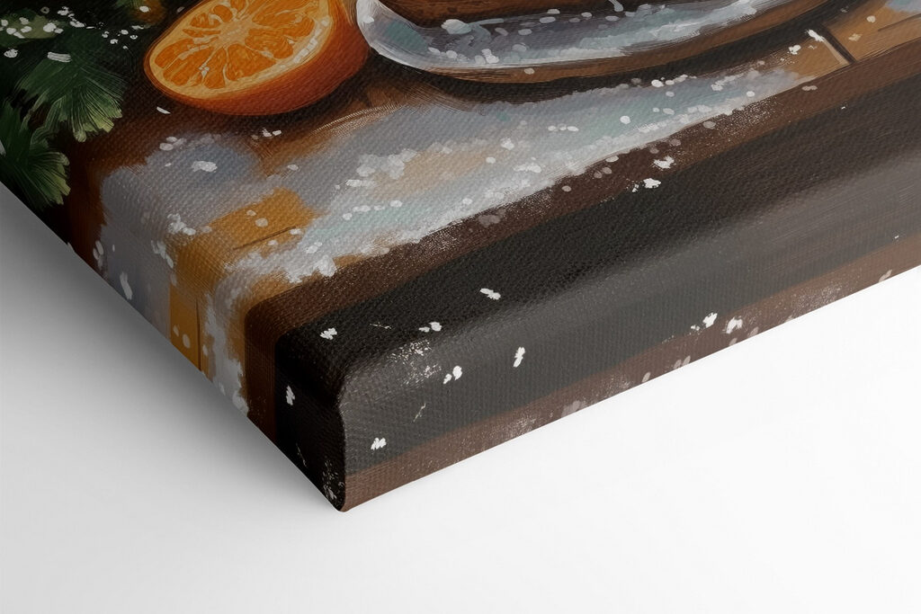 Food and candles on a table