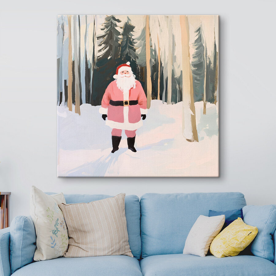 Malba santa clause na sněhu