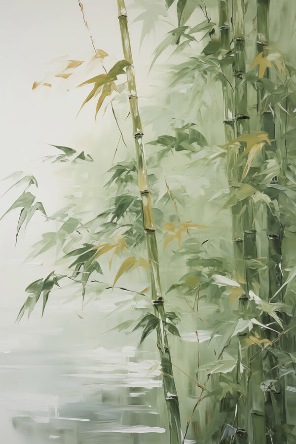 Malba bambusového stromu Malba bambusového stromu