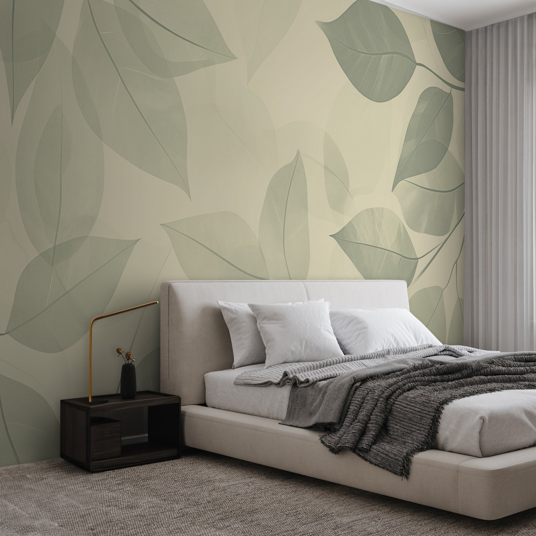 Soft leaves on a gentle backdrop