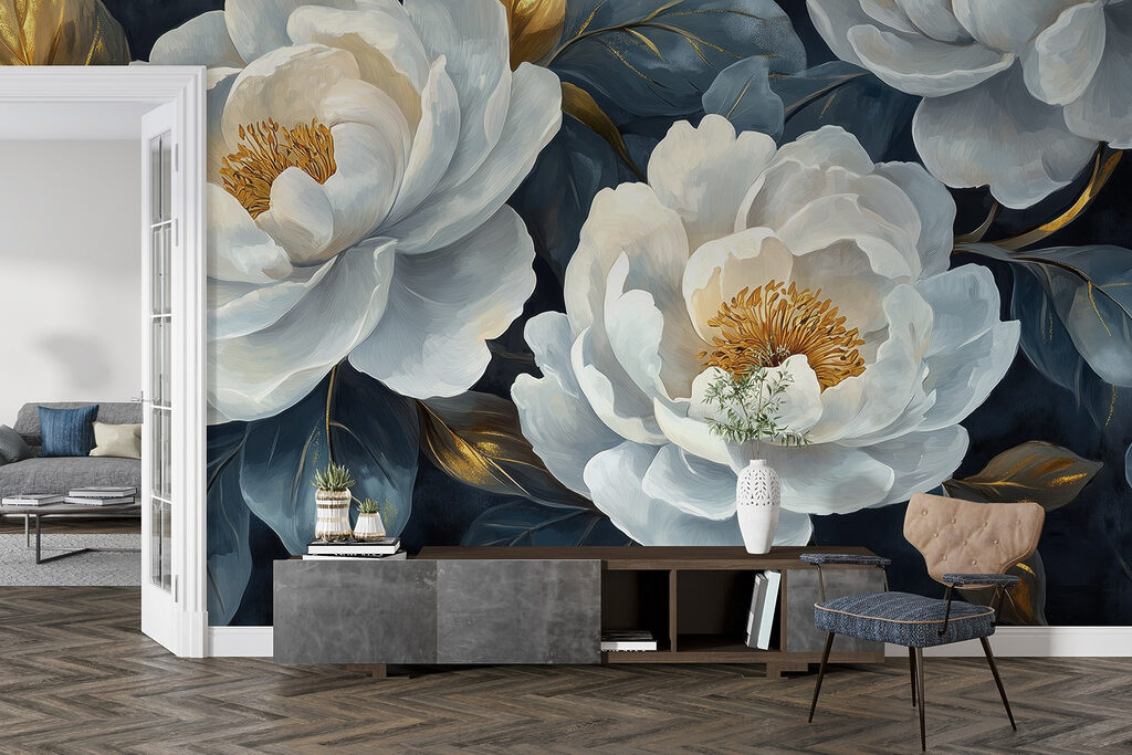 Elegant blooms against dark background Elegant blooms against dark background