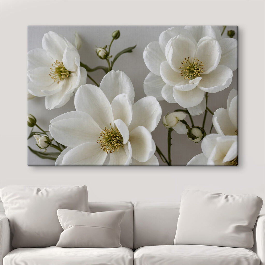 Group of white flowers Group of white flowers
