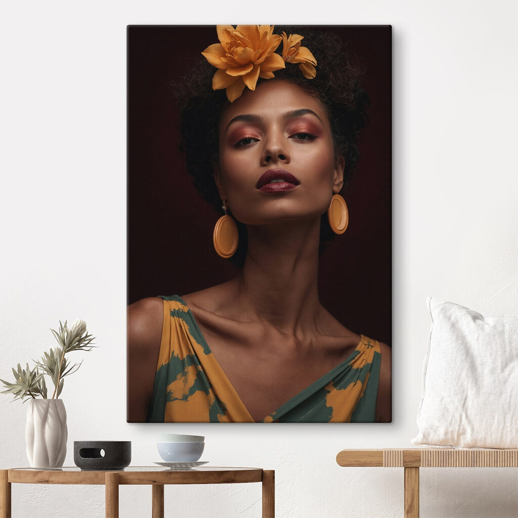 Woman with a flower in her hair Woman with a flower in her hair