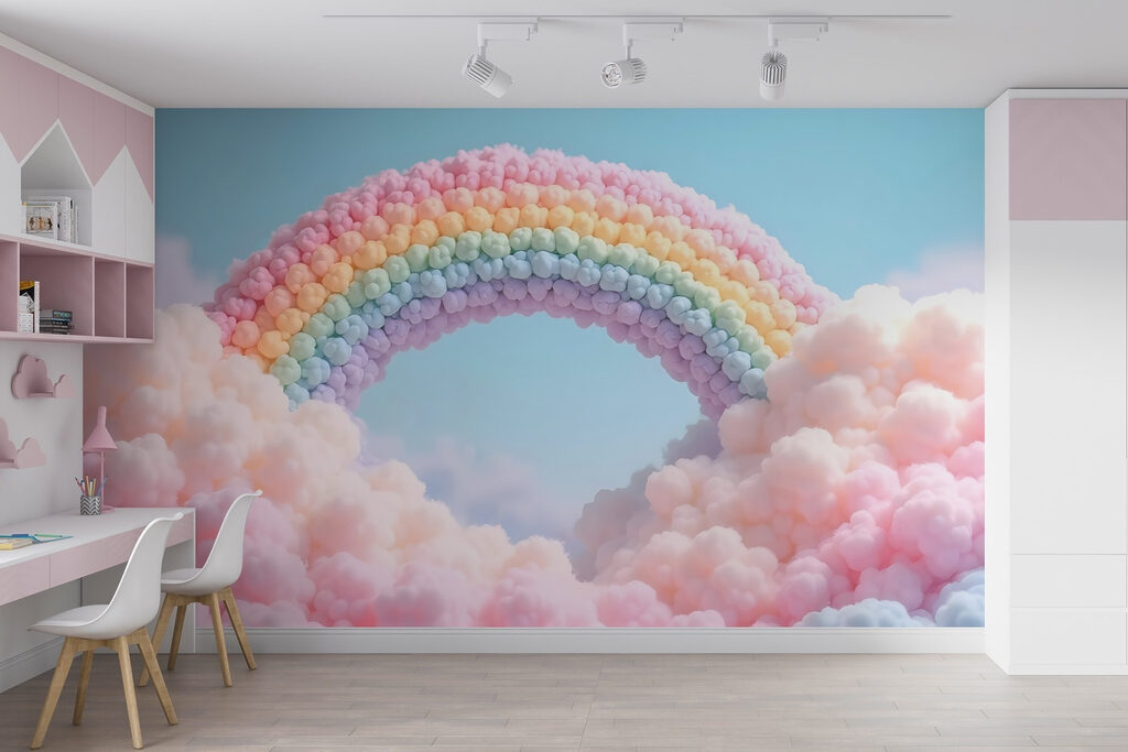 Rainbow made of clouds