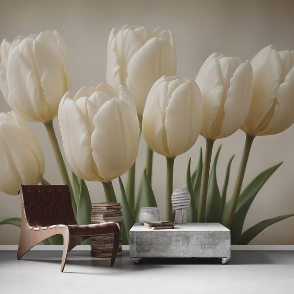 Skupina bílých tulipánů Skupina bílých tulipánů