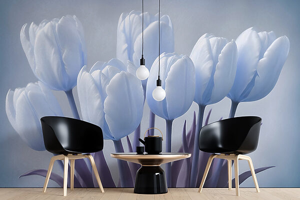 Skupina bílých tulipánů Skupina bílých tulipánů