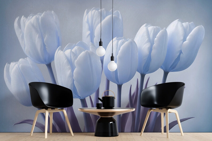 Skupina bílých tulipánů Skupina bílých tulipánů