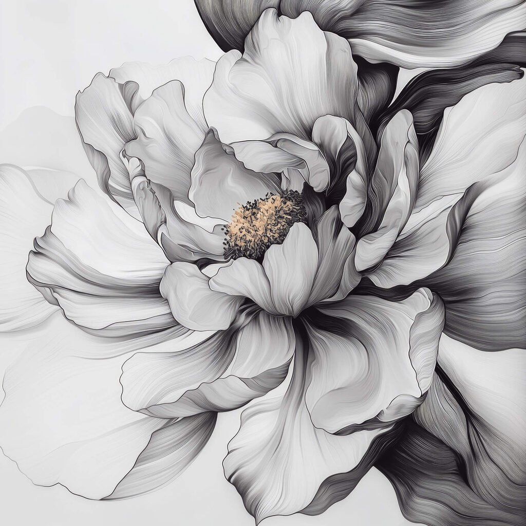 Elegant floral design in monochrome hues Elegant floral design in monochrome hues