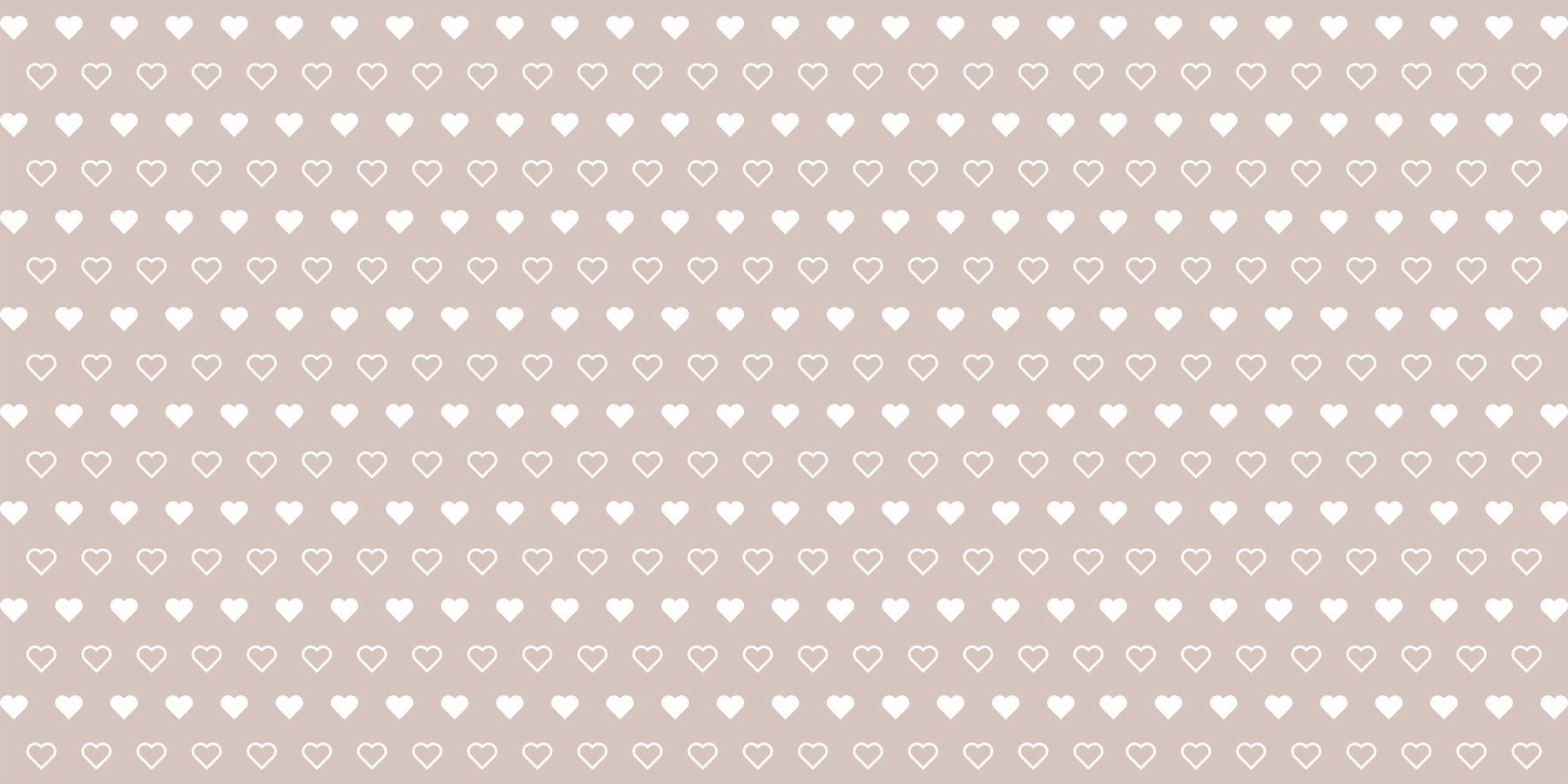 Pattern of hearts on a beige background