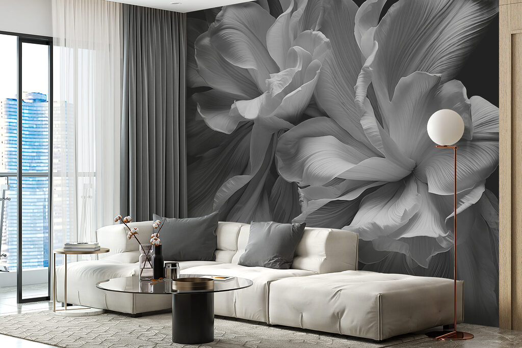 Floral elegance in monochrome hues