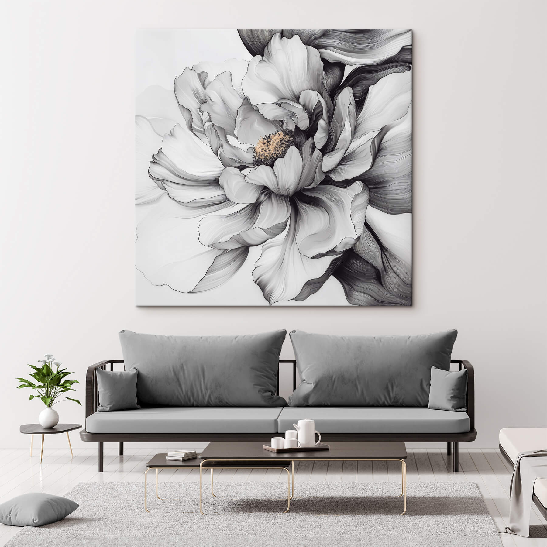 Elegant floral design in monochrome hues Elegant floral design in monochrome hues
