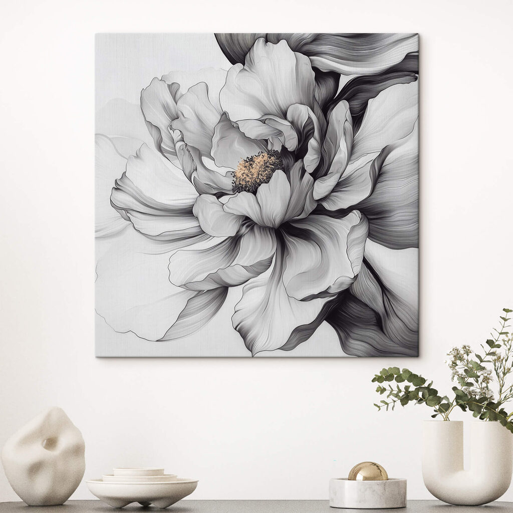 Elegant floral design in monochrome hues Elegant floral design in monochrome hues