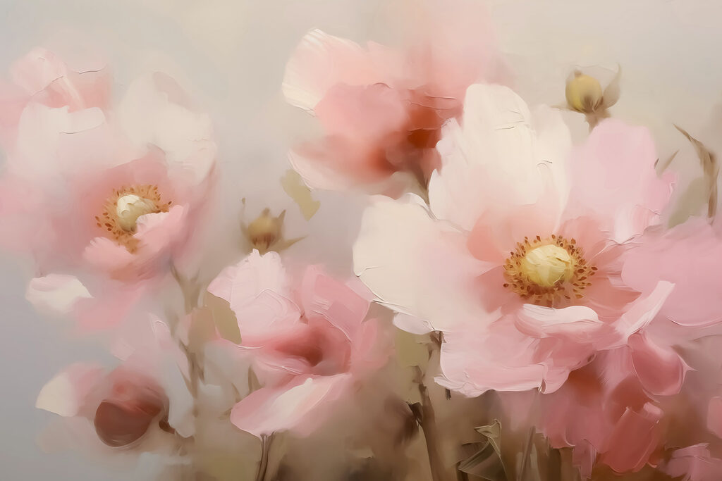 Delicate blooms in soft hues Delicate blooms in soft hues