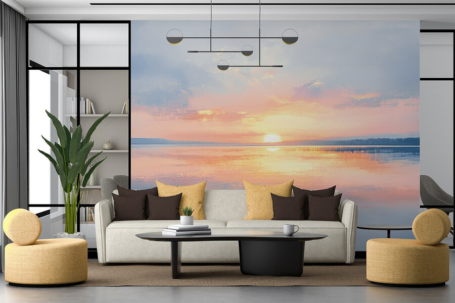 Fototapeta Západ slunce nad vodní plochou - Image 3