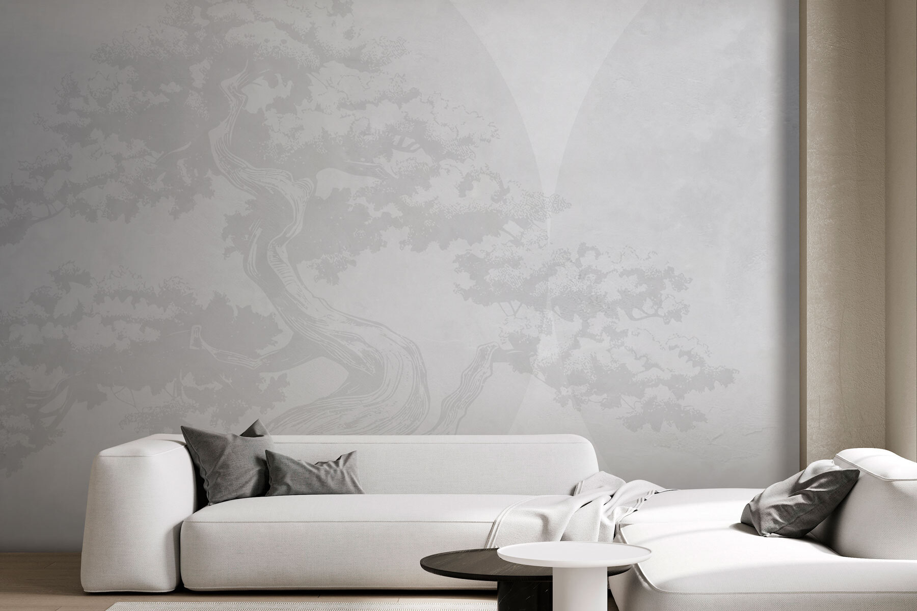 Tree with a curved trunk