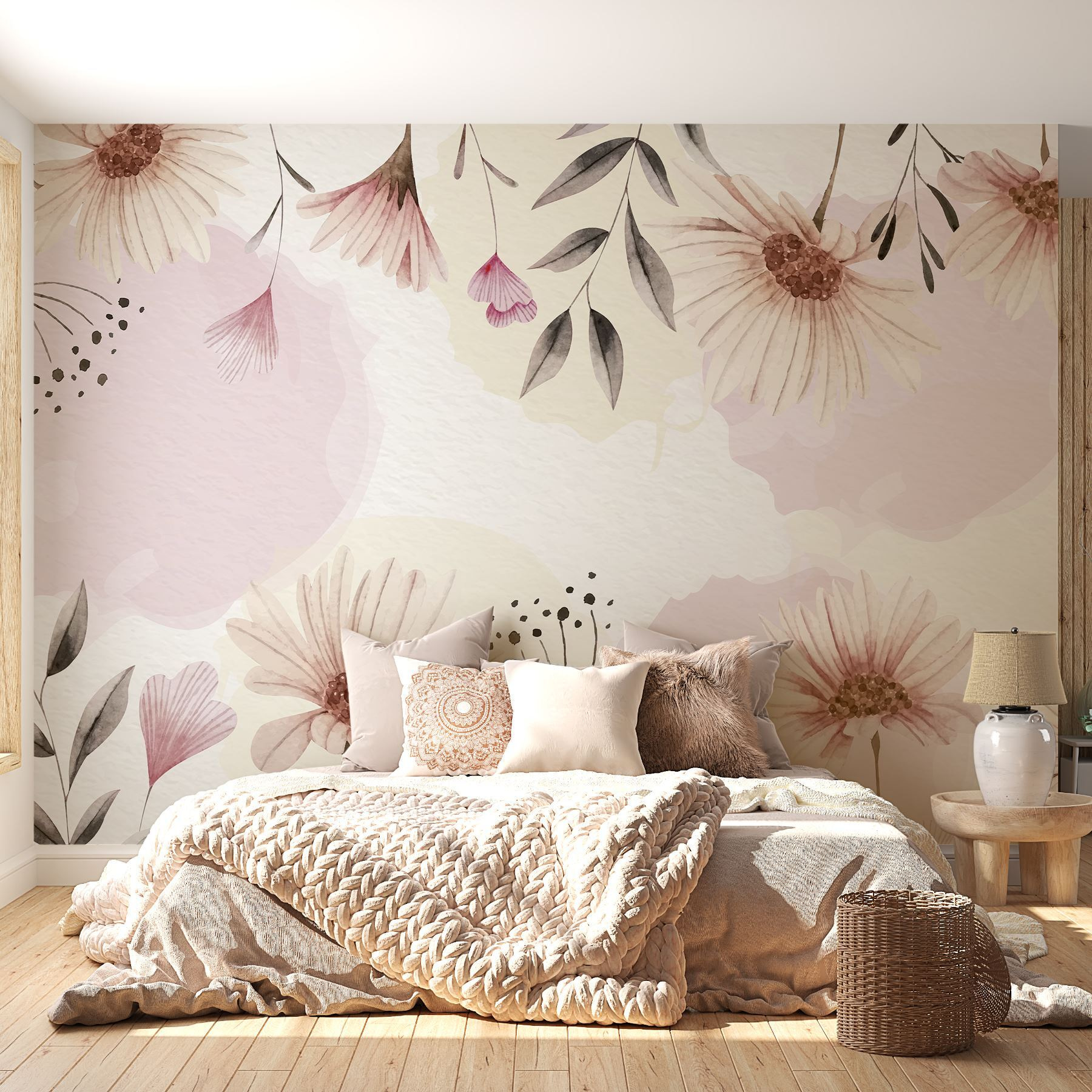 Delicate blossoms on soft background