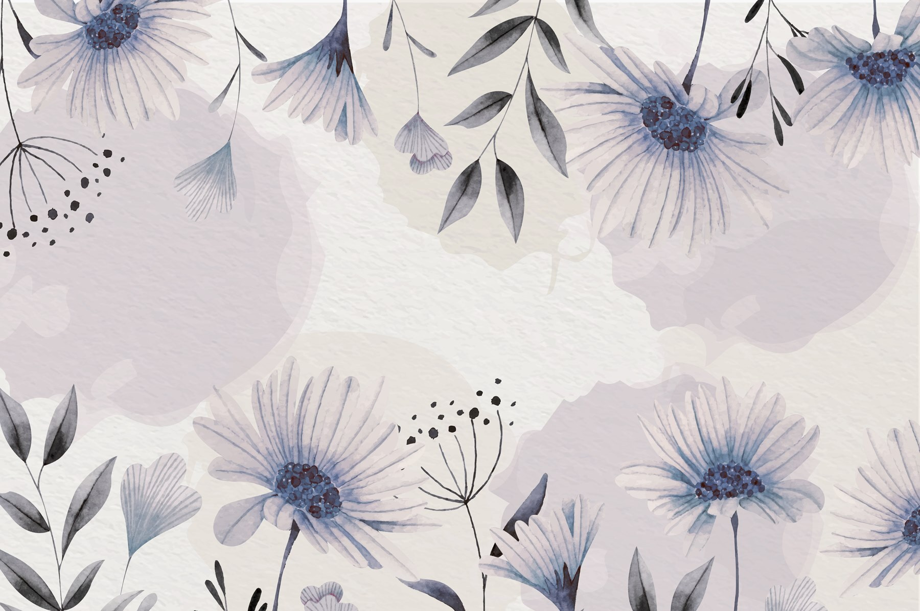 Delicate floral watercolor design