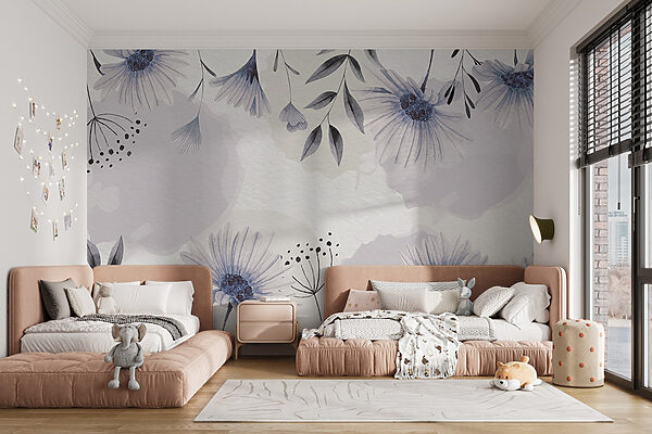 Jemný květinový akvarelový design Jemný květinový akvarelový design