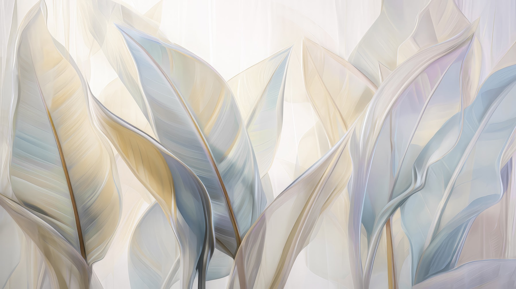 Elegant leaves in soft hues